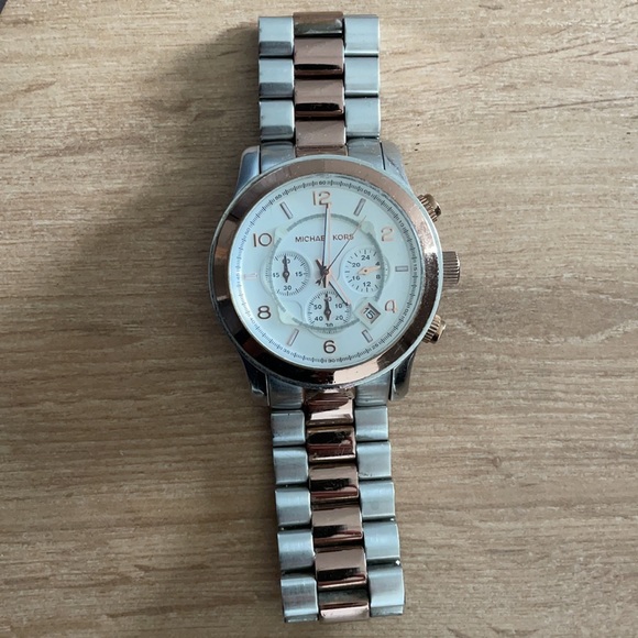 Michael Kira Rose Gold/Silver Watch. - Picture 2 of 6